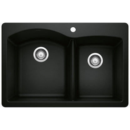 Diamond 1-3/4 Dual Mount Double Bowl - Kitchen Sink