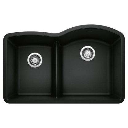 Blanco DIAMOND 1-3/4 Reverse Low Divide Reverse Double Bowl Undermount Kitchen Sink