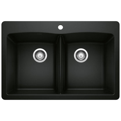 Blanco DIAMOND Equal Double Dual Mount Double Bowl Kitchen Sink