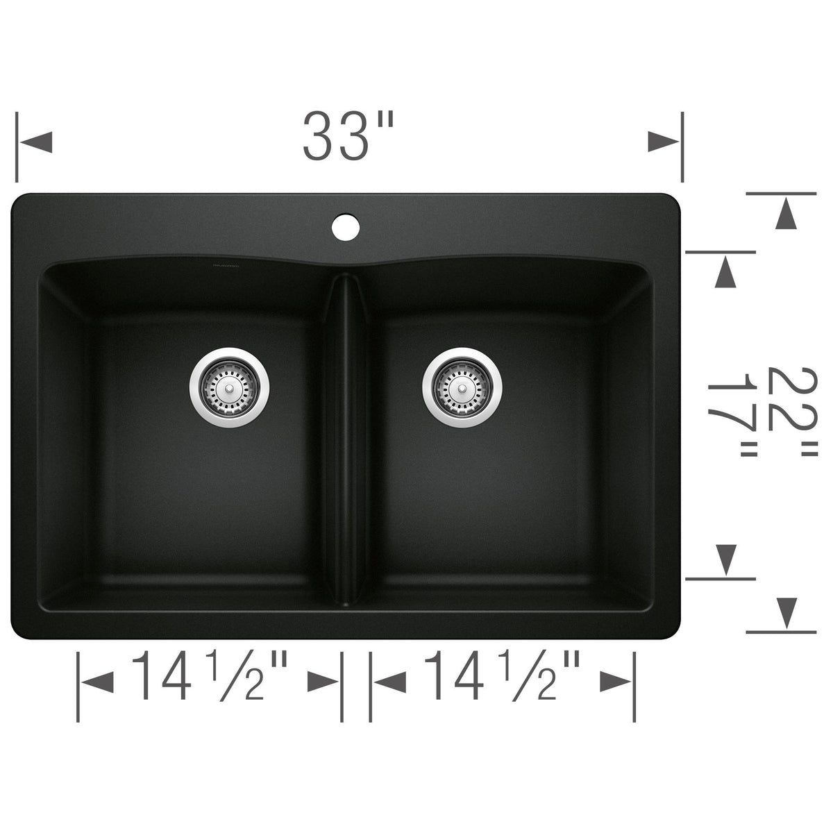 Diamond Equal Double Dual Mount Double Bowl - Kitchen Sink