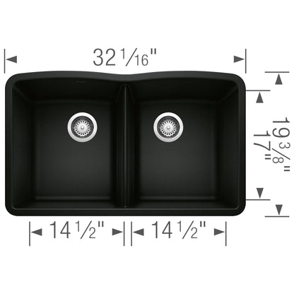 Diamond Equal Double Bowl Undermount - Kitchen Sink