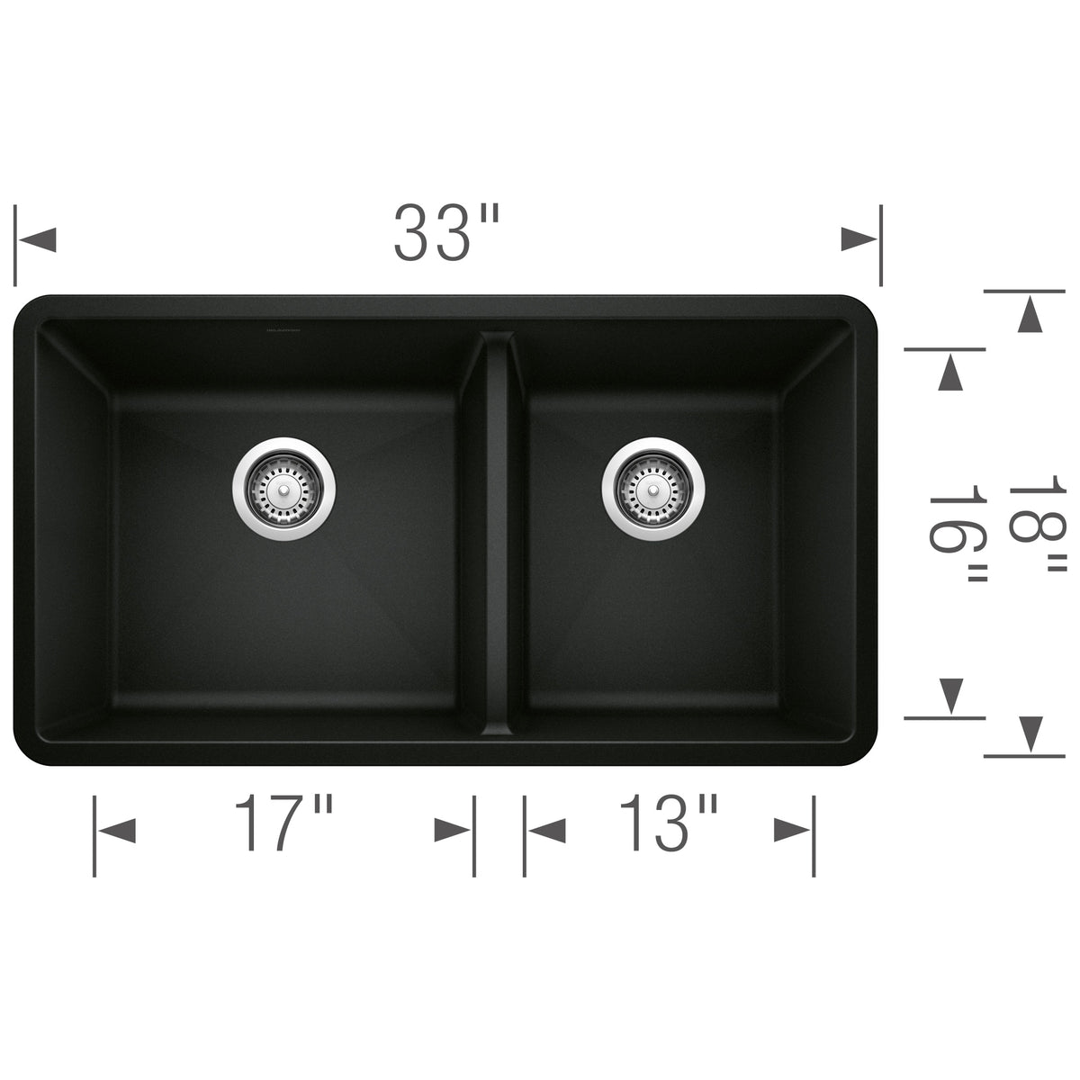 Precis 1-3/4 Double Bowl Undermount - Kitchen Sink