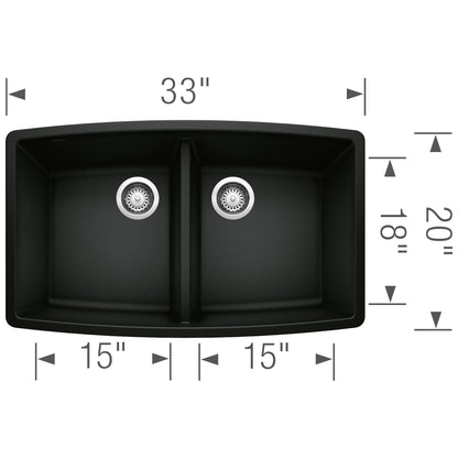 Performa Equal Double Bowl Undermount - Kitchen Sink