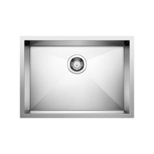 Blanco 443047 QUATRUS R0 ADA Sink, Satin, Rectangle Shape, 23 in W Bowl x 16 in D Bowl, 5-1/2 in H x 24-15/16 in W x 17-15/16 in D, Undermount Mounting, Stainless Steel