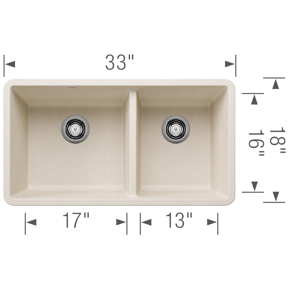 Precis 1-3/4 Double Bowl Undermount - Kitchen Sink