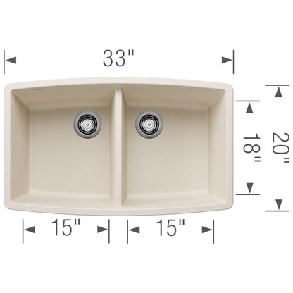 Performa Equal Double Bowl Undermount - Kitchen Sink