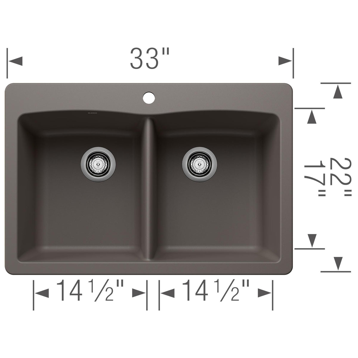 Diamond Equal Double Dual Mount Double Bowl - Kitchen Sink
