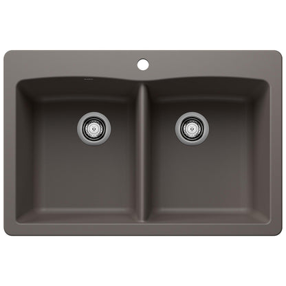 Diamond Equal Double Dual Mount Double Bowl - Kitchen Sink