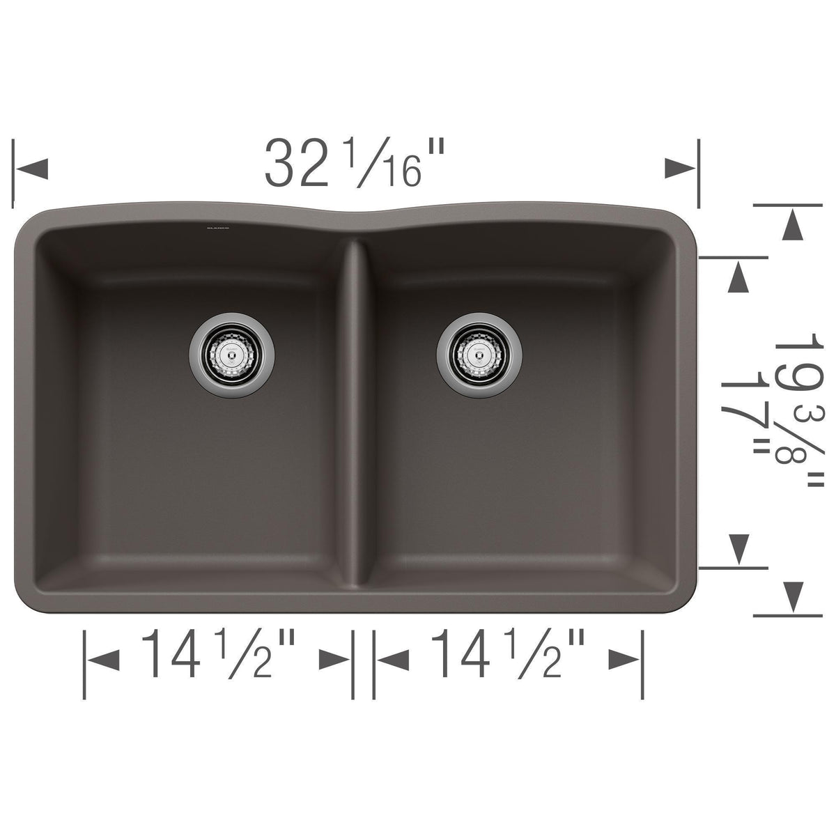Diamond Equal Double Bowl Undermount - Kitchen Sink