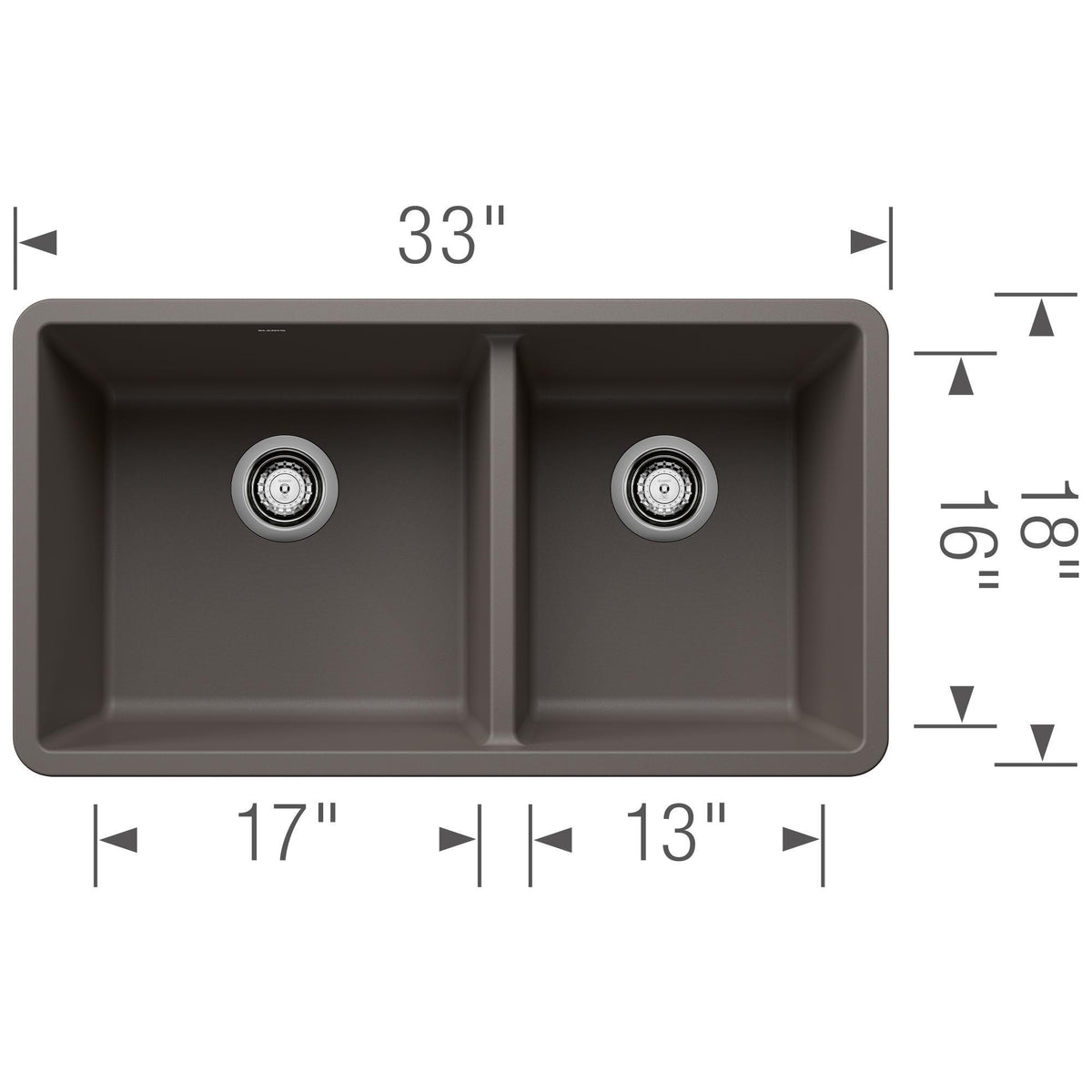 Precis 1-3/4 Double Bowl Undermount - Kitchen Sink