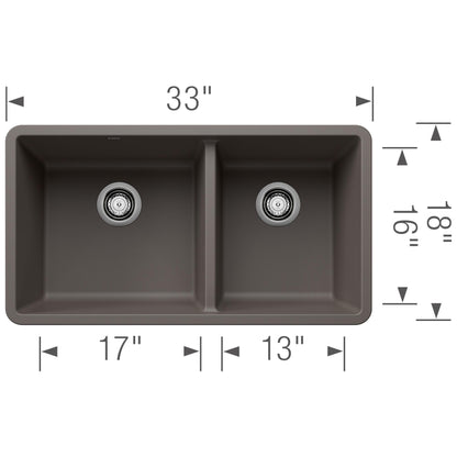 Precis 1-3/4 Double Bowl Undermount - Kitchen Sink