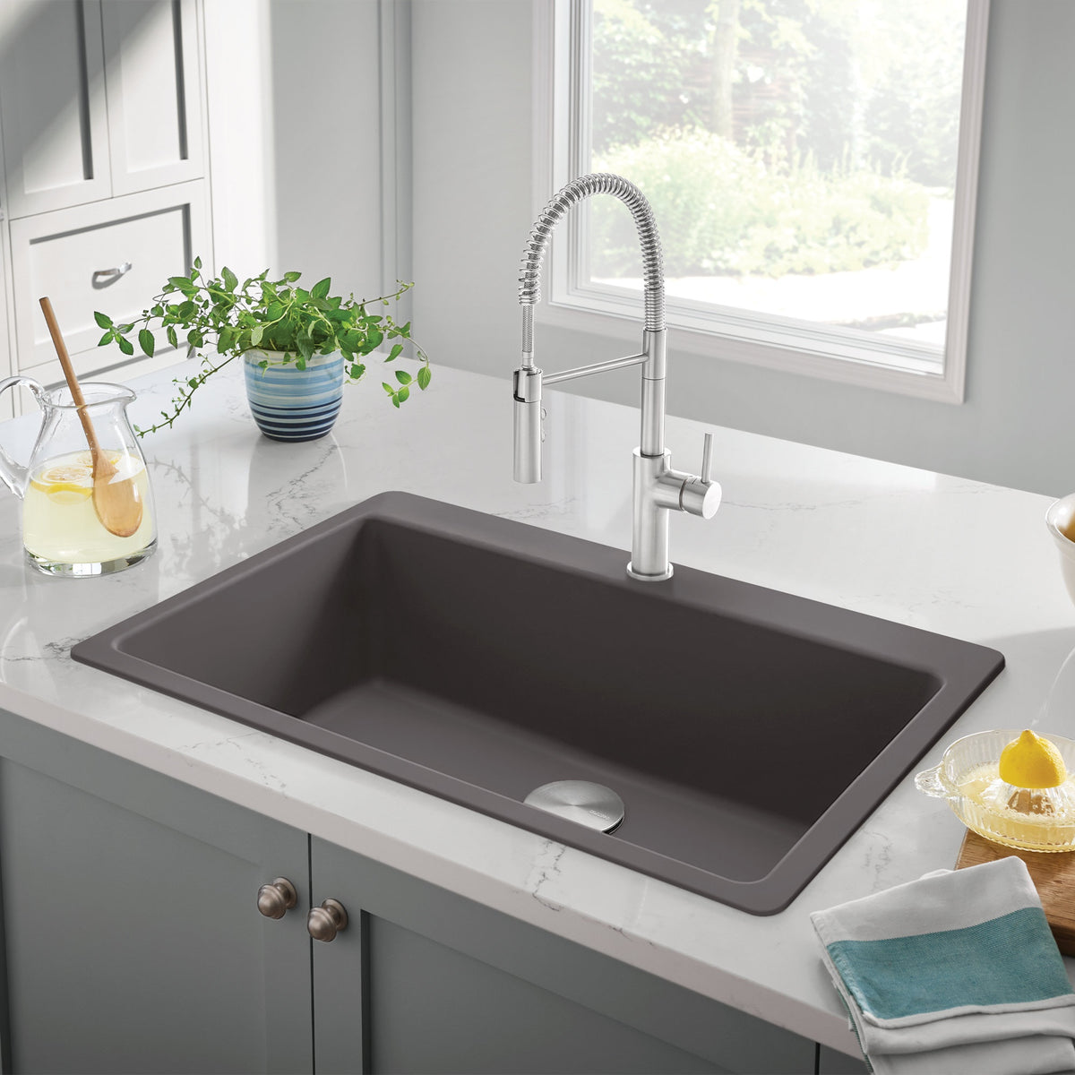 Liven 33 Super Single Dual Mount - Kitchen Sink