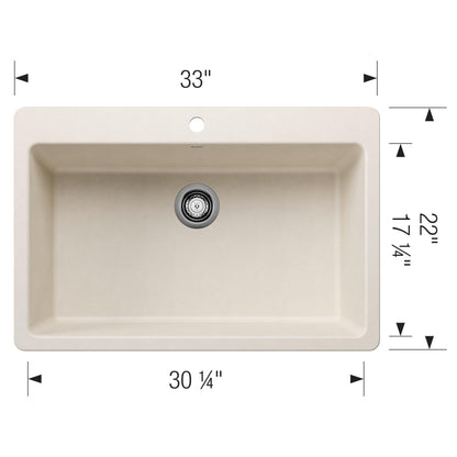 Liven 33 Super Single Dual Mount - Kitchen Sink