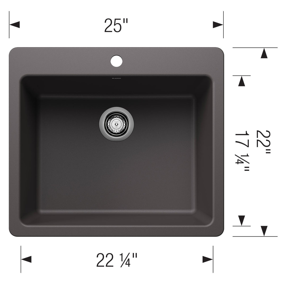 Liven 25 Single Bowl Dual Mount - Kitchen Sink