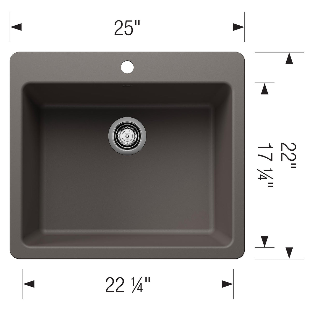 Liven 25 Single Bowl Dual Mount - Kitchen Sink