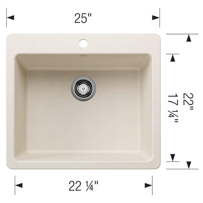 Liven 25 Single Bowl Dual Mount - Kitchen Sink
