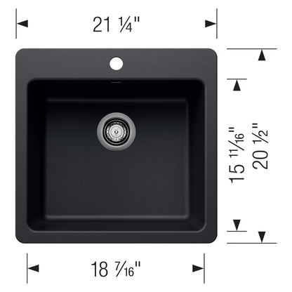 Liven 21 Single Bowl Dual Mount - Kitchen Sink