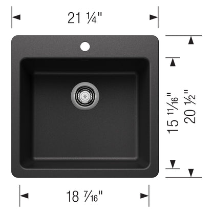 Liven 21 Single Bowl Dual Mount - Kitchen Sink