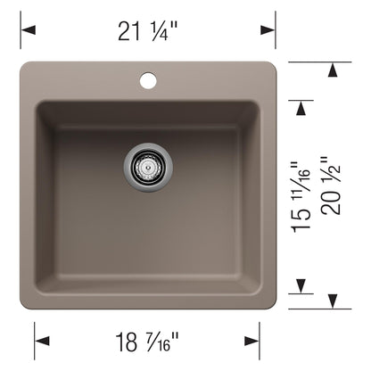 Liven 21 Single Bowl Dual Mount - Kitchen Sink