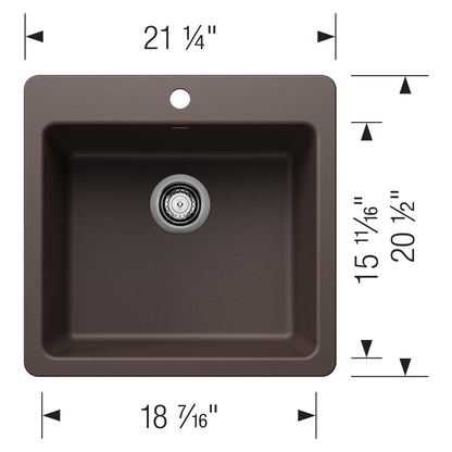 Liven 21 Single Bowl Dual Mount - Kitchen Sink