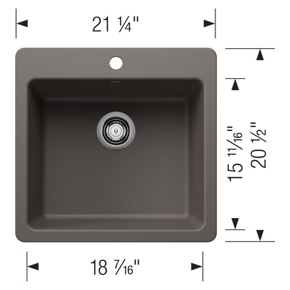 Liven 21 Single Bowl Dual Mount - Kitchen Sink