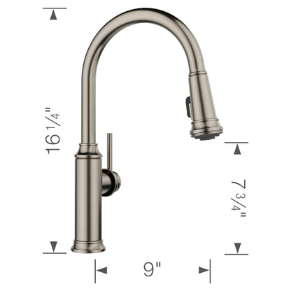 Empressa High Arc Pull-Down Dual-Spray - Kitchen Faucet