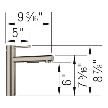 Alta Ii Low Arc Pull-Out Dual-Spray - Kitchen Faucet