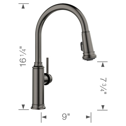 Empressa High Arc Pull-Down Dual-Spray - Kitchen Faucet