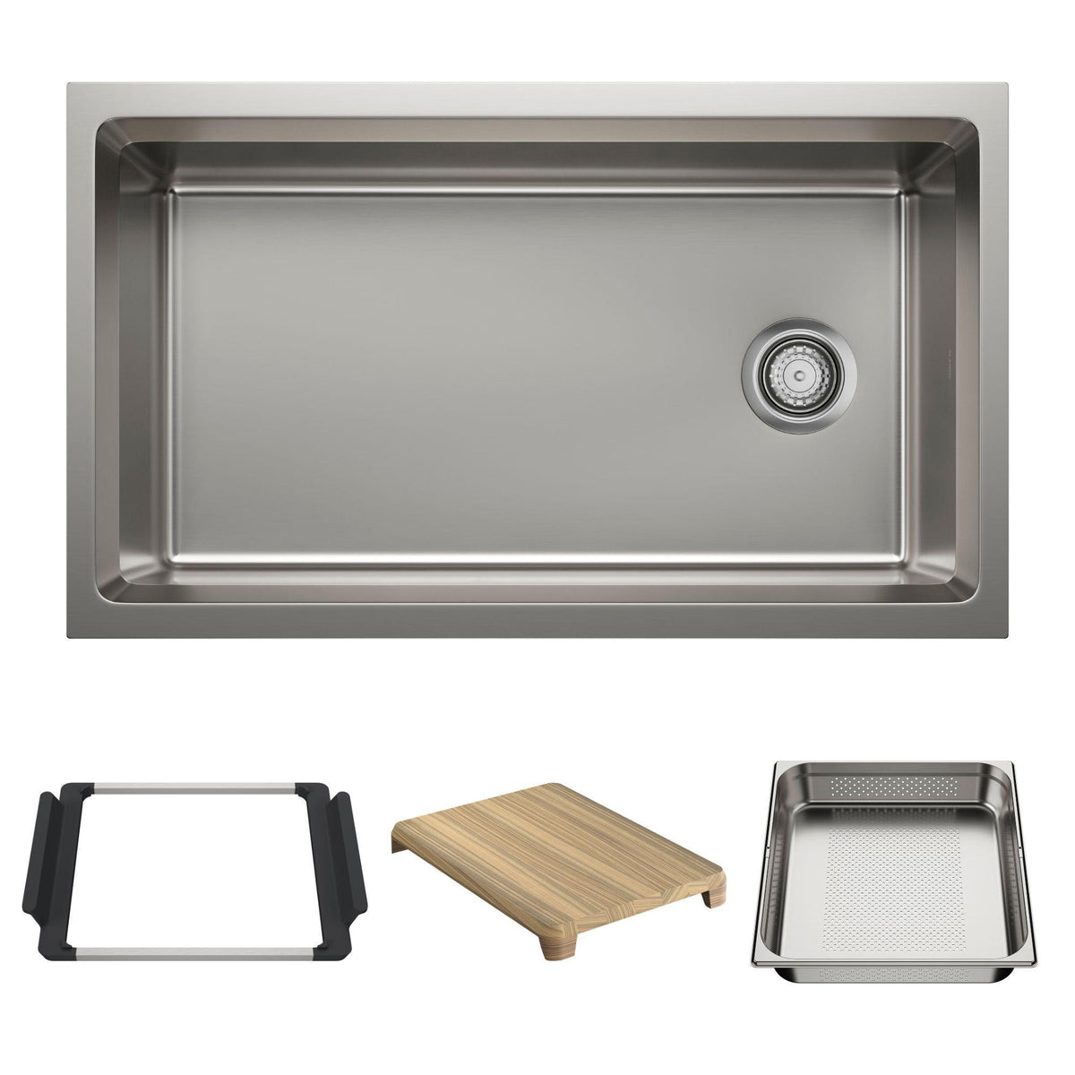 Inteos Single Bowl Kitchen Sink - Satin Polish
