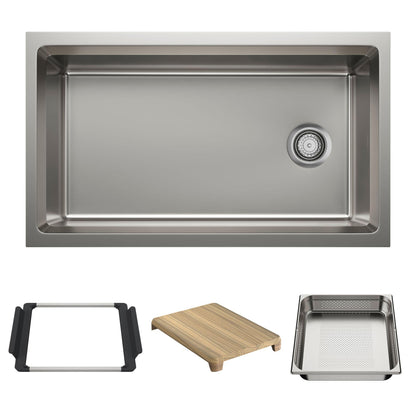 Inteos Single Bowl Kitchen Sink - Satin Polish