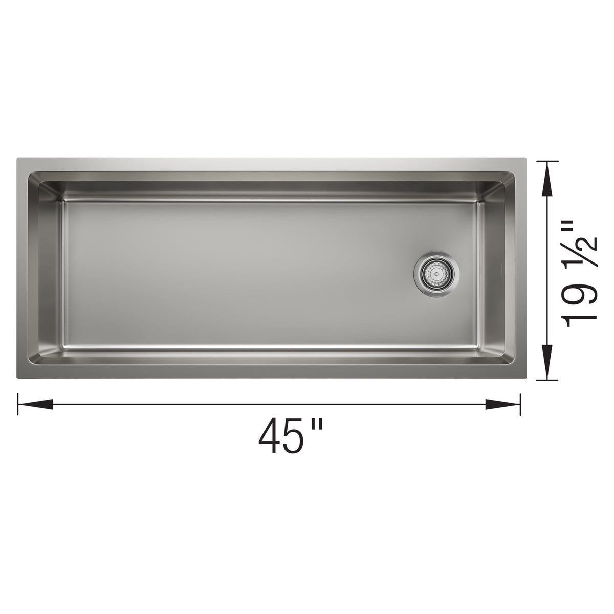 Inteos Single Bowl Kitchen Sink - Stainless Steel