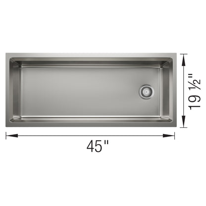 Inteos Single Bowl Kitchen Sink - Stainless Steel