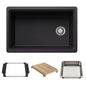 Inteos Single Bowl Kitchen Sink - Coal Black
