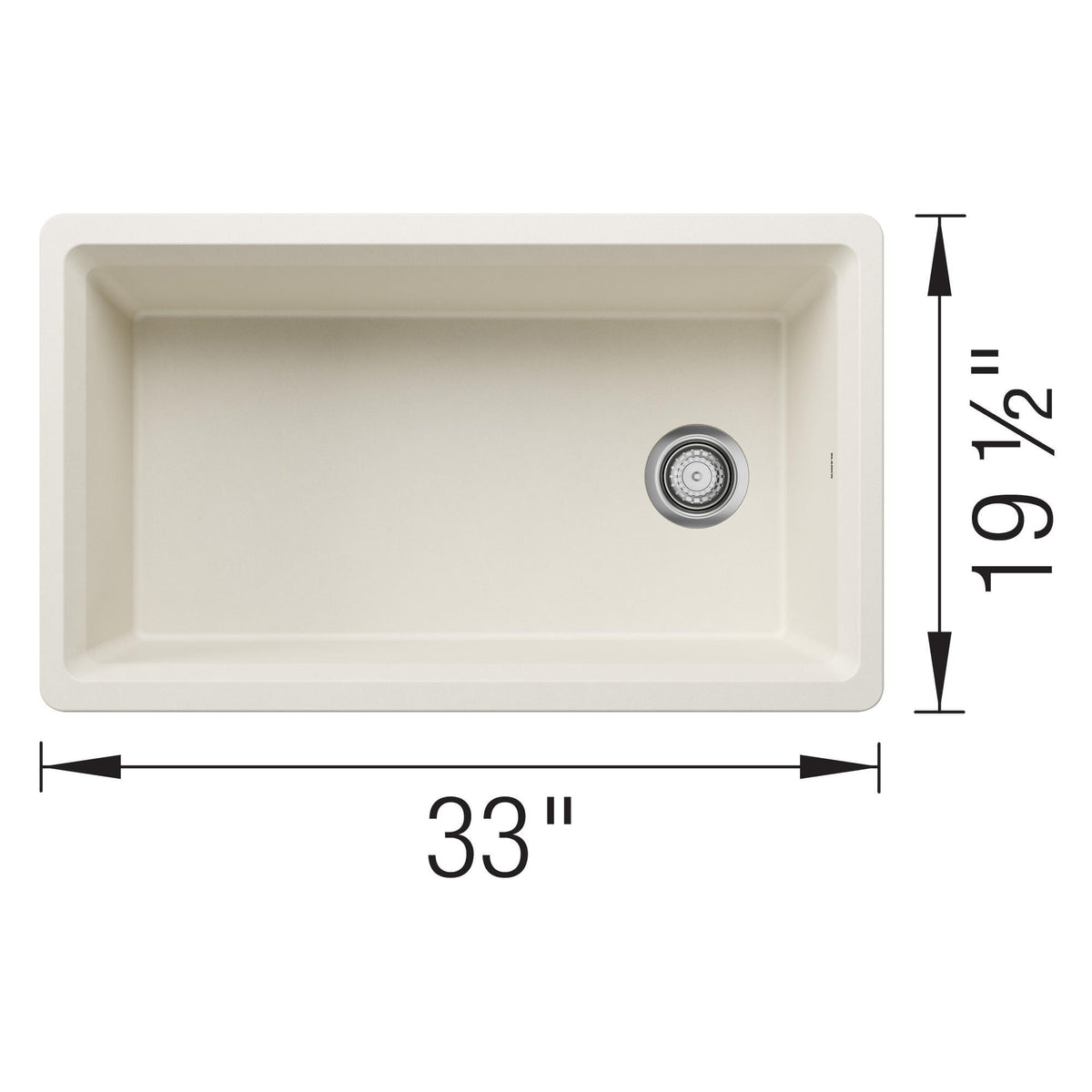 Inteos Single Bowl Kitchen Sink - Soft White