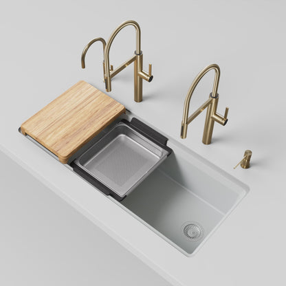 Inteos Single Bowl Kitchen Sink - White - 45" L x 19.5" W