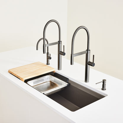 Inteos Single Bowl Kitchen Sink - Coal Black
