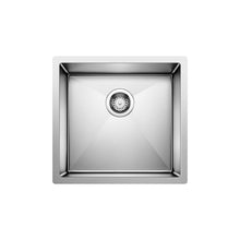 Blanco 516224 STEELART™ PRECISION™ Kitchen Sink, Polished Satin, Squared Shape, 17 in L x 16 in W Bowl x 10 in D Bowl, 19 in L x 18 in W, Undermount Mounting, 18 ga 304 Stainless Steel