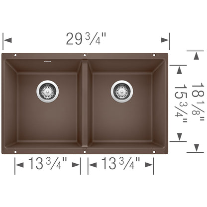 Precis Equal Double Bowl Undermount - Kitchen Sink