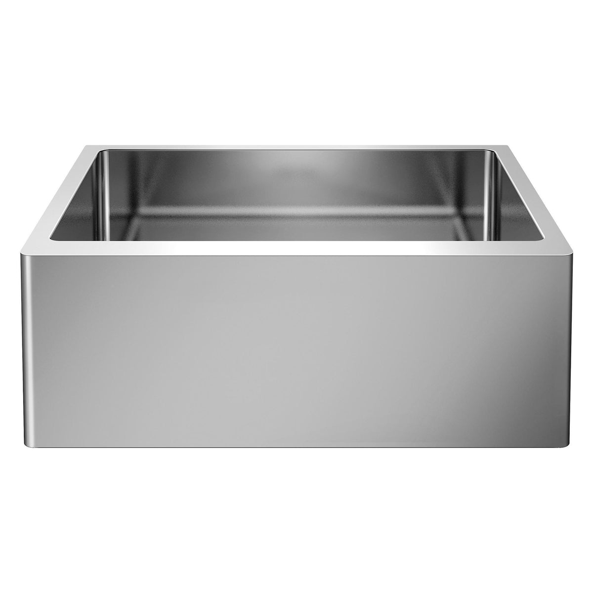 Blanco 522215 QUATRUS® Apron Front Kitchen Sink, Rectangular Shape, 25 in L x 19 in W x 9.0787 in H, Reinforced Base Mount, Stainless Steel, Brushed, Import