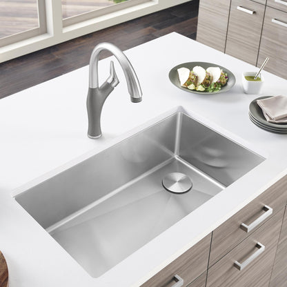 Quatrus R15 Super Single Bowl Dual Mount - Kitchen Sink