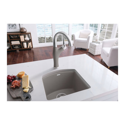 Blanco 526379 ARTONA® Kitchen Faucet, 1.5 gpm Flow Rate, PVD Steel/Biscuit, 1 Handle, 1 Faucet Hole, Import