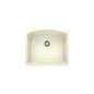 Blanco 440176 DIAMOND™ SILGRANIT® II Kitchen Sink, Biscuit, D-Shaped Shape, 22 in L x 18-13/16 in W Bowl x 10 in D Bowl, 24 in L x 20-13/16 in W, Undermount Mounting, Solid Granite