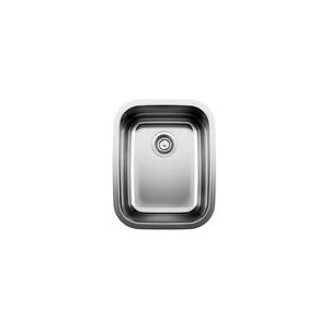 Blanco 440237 SUPREME™ Kitchen Sink, Polished Satin, Rectangle Shape, 14-3/16 in L x 18-1/2 in W Bowl x 8 in D Bowl, 16-5/32 in L x 20-15/32 in W, Undermount Mounting, 18 ga 304 Stainless Steel