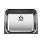 Blanco 440320 SPEX™ Kitchen Sink, Polished Satin, Rectangle Shape, 21 in L x 16 in W Bowl x 7 in D Bowl, 23 in L x 18 in W, Undermount Mounting, 20 ga 304 Stainless Steel