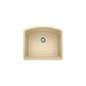 Blanco 441220 DIAMOND™ SILGRANIT® II Kitchen Sink, Biscotti, D-Shaped Shape, 22 in L x 18-13/16 in W Bowl x 10 in D Bowl, 24 in L x 20-13/16 in W, Undermount Mounting, Solid Granite