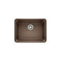 Blanco 441369 VISION™ SILGRANIT® II Kitchen Sink, Cafe Brown, Rectangle Shape, 21-1/2 in L x 15-3/8 in W Bowl x 7-3/4 in D Bowl, 24 in L x 18 in W, Undermount Mounting, Solid Granite