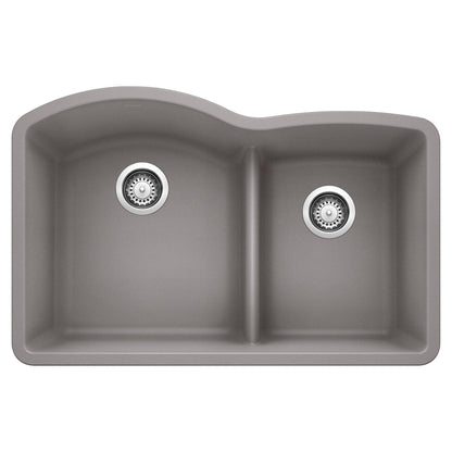 Blanco DIAMOND 1-3/4 Low Divide Double Bowl Undermount Kitchen Sink