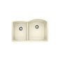 Blanco 441606 DIAMOND™ SILGRANIT® II Kitchen Sink, Biscuit, 12-1/2 in Left, 16-1/2 in Right L x 17 in Left, 20-7/8 in Right W Bowl x 9-1/2 in Left, 9-1/2 in Right D Bowl, 32 in L x 20-7/8 in W, Undermount Mounting, Solid Granite