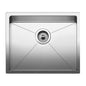 Blanco 519546 Quatrus™ Kitchen Sink, Polished Satin, Rectangle Shape, 20 in L x 16 in W Bowl x 9 in D Bowl, 22 in L x 18 in W, Undermount Mounting, 18 ga 304 Stainless Steel