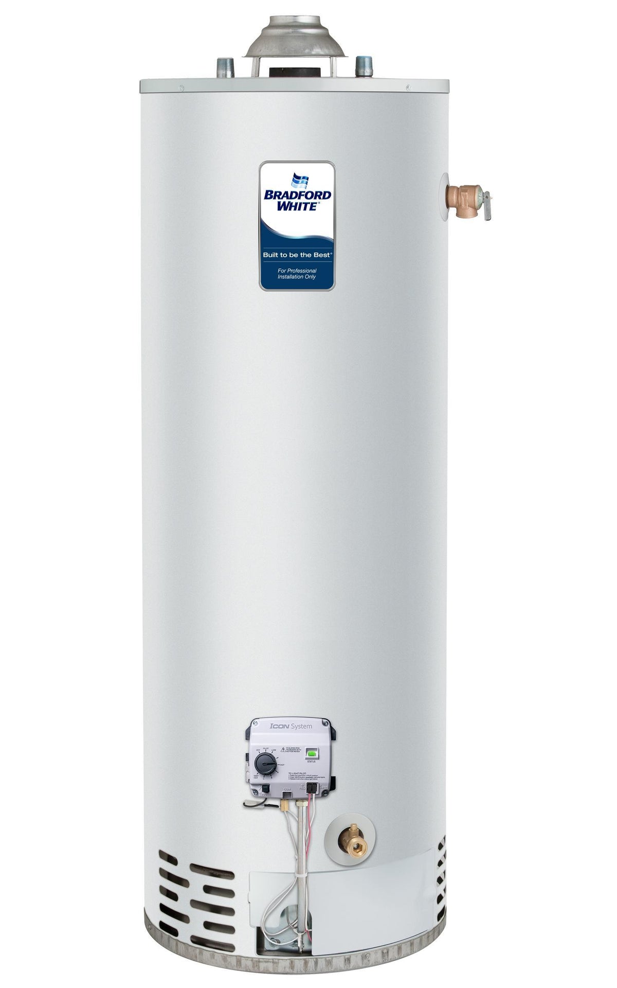 Bradford White® RG2 Defender Safety System® Gas Water Heater, Bradford White® Defender Safety System® Gas Water Heater, Natural Gas Fuel, Atmospheric Vent, Domestic
